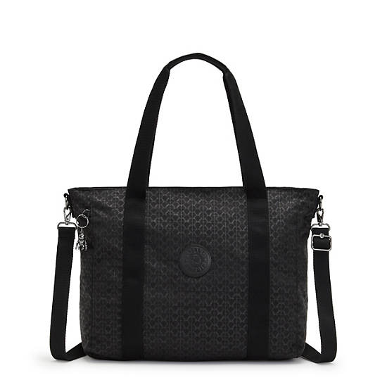 Kipling Asseni Classic Printed Tote Bags Signature Embossed | CA 1460ZU